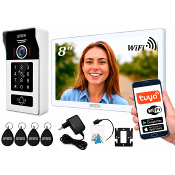 ZESTAW WIDEODOMOFONOWY CYFROWY 5TECH Virgo One PLUS(W)/82225A 8" FullHD WiFi APLIKACJA 2-ŻYŁOWY